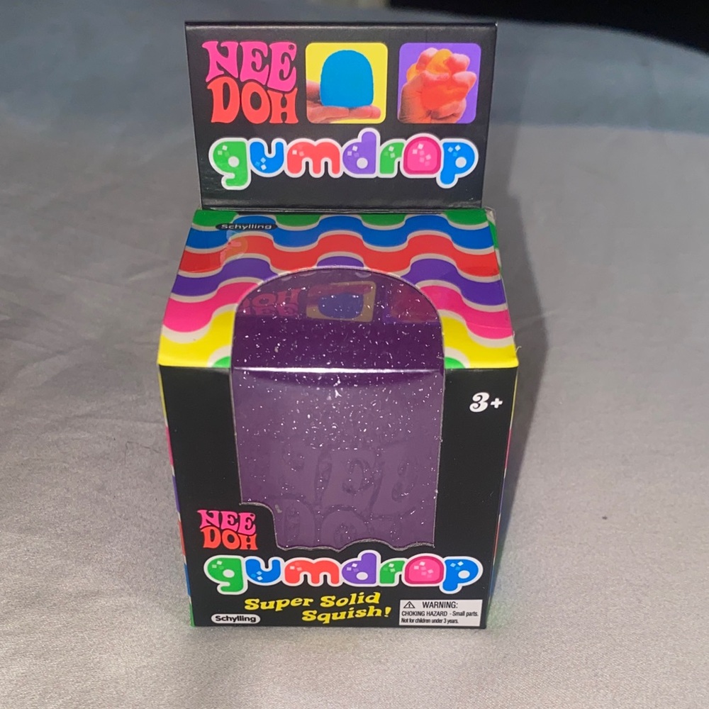 Nee Doh Gumdrop Super Solid Squish- Purple NEW